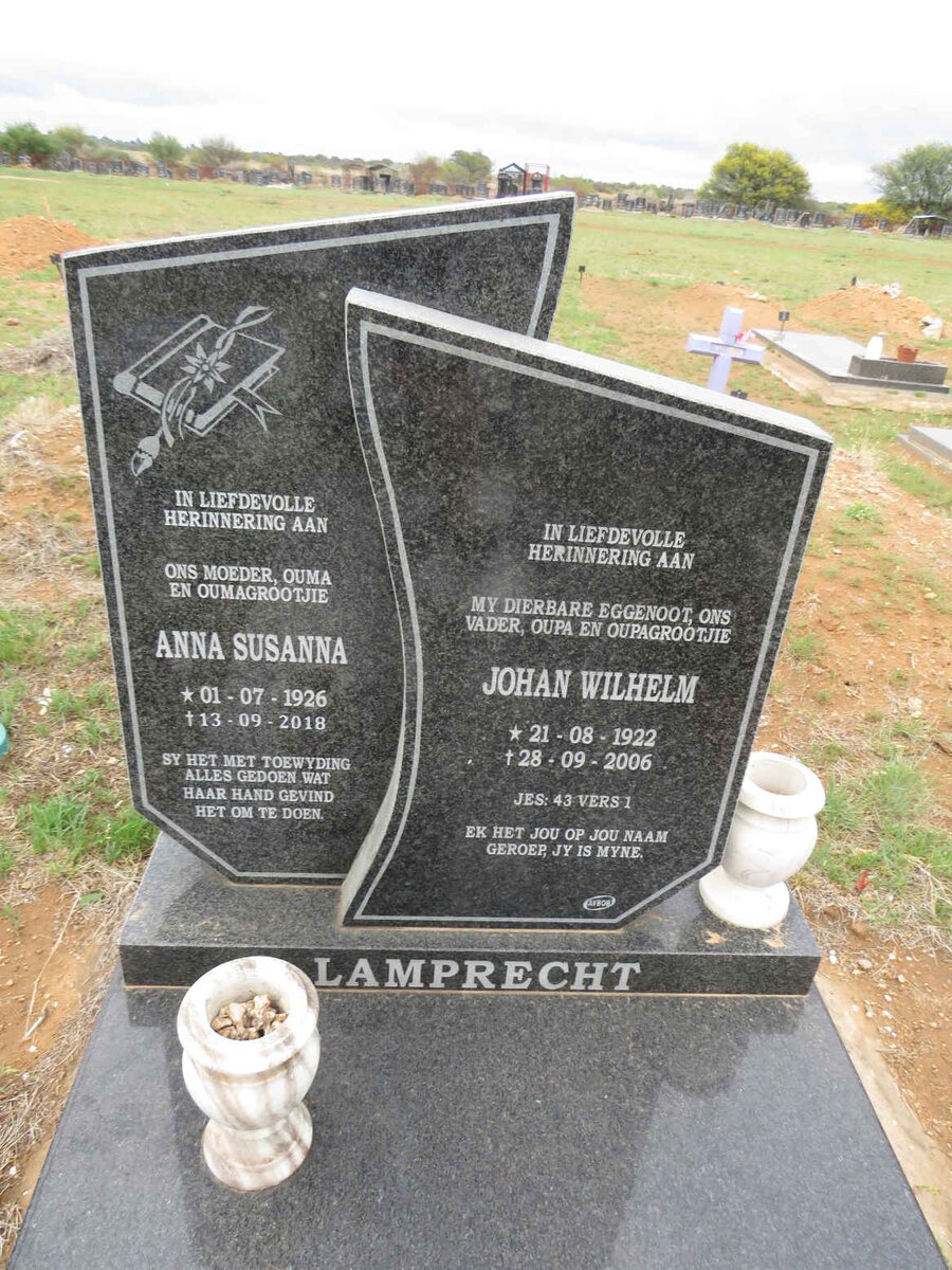 LAMPRECHT Johan Wilhelm 1922-2006 & Anna Susanna 1926-2018