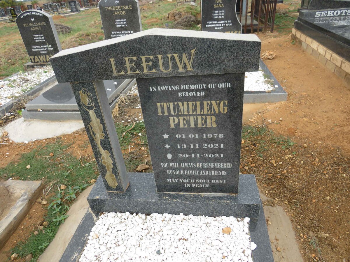 LEEUW Itumeleng Peter 1978-2021