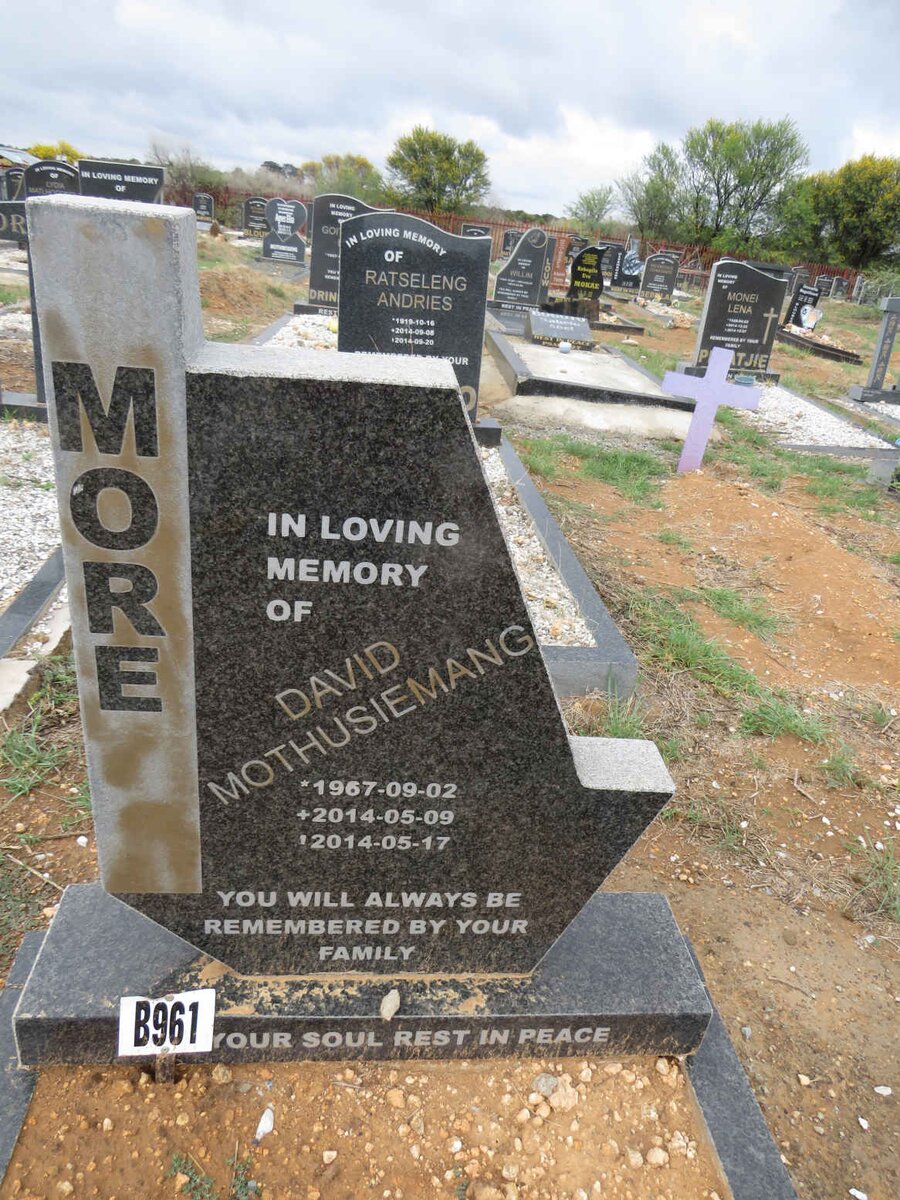 MORE David Mothusiemang 1967-2014
