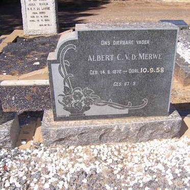 MERWE Albert C., v.d. 1872-1958