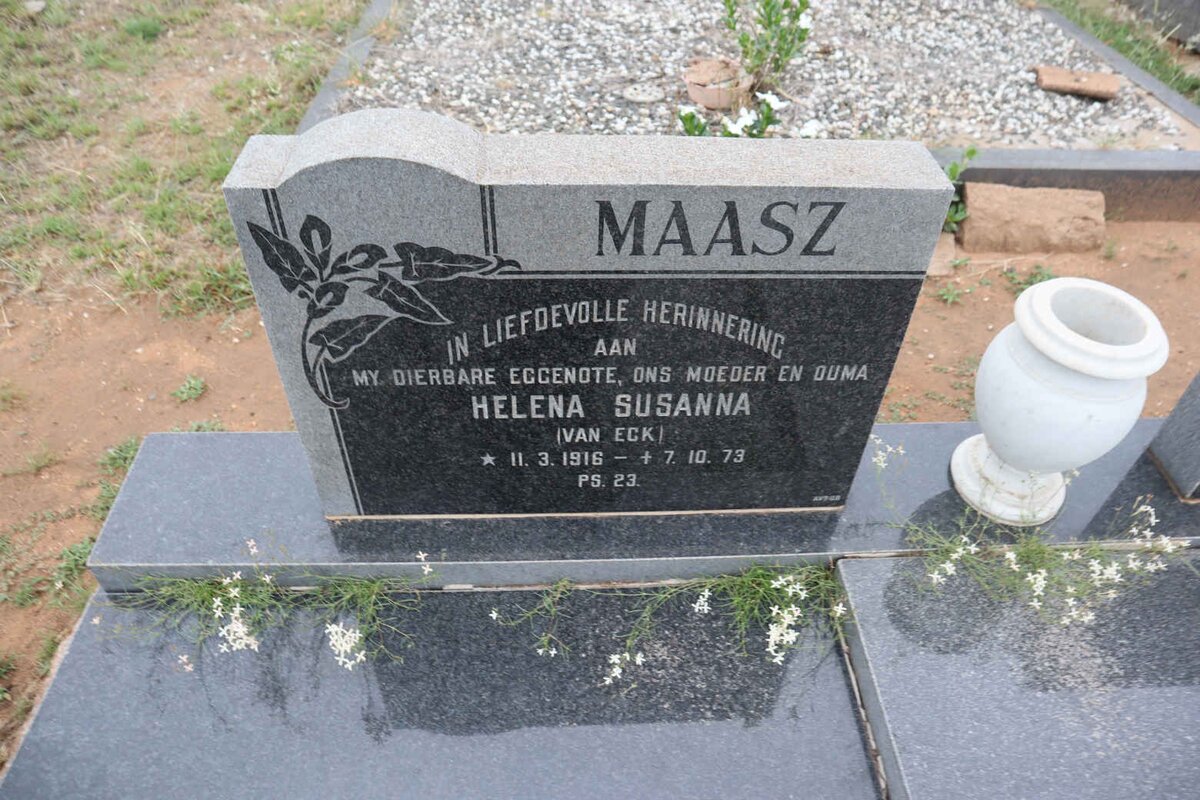 MAASZ Helena Susanna nee VAN ECK 1916-1973