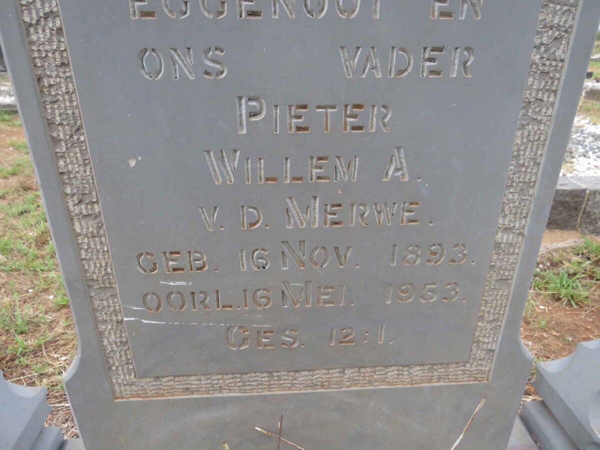 MERWE Pieter Willem A., v.d. 1893-1953_2