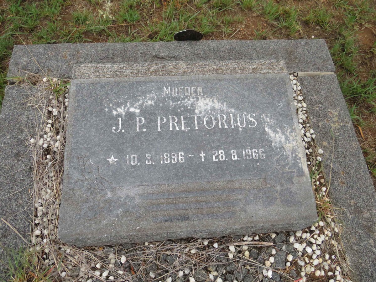 PRETORIUS J.P. 1896-1966