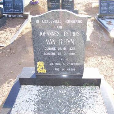 RHYN Johannes Petrus, van 1923-1998 