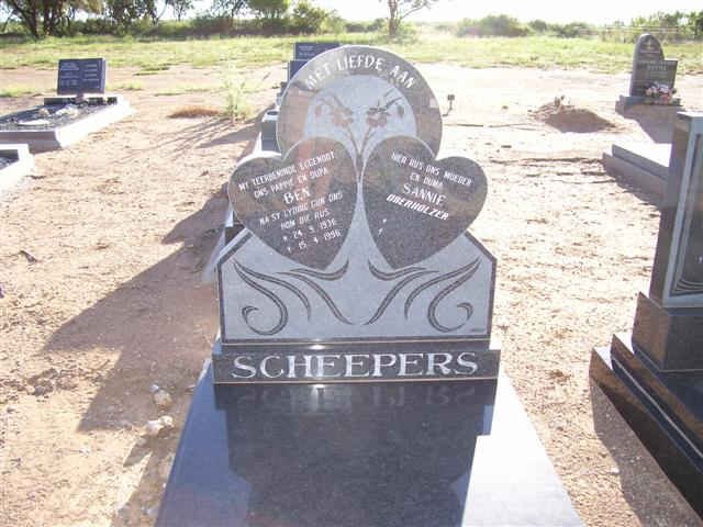 SCHEEPERS Ben 1936-1998 &amp; Sannie OBERHOLZER ??-??