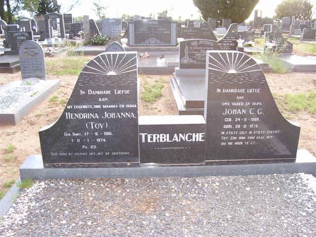 TERBLANCHE Johan C.G. 1908-1978 & Hendrina Johanna 1916-1974 _1
