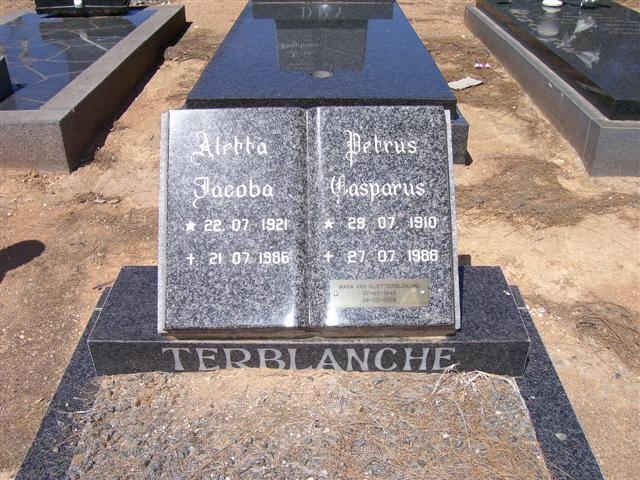 TERBLANCHE Petrus Casparus 1910-1988 & Aletta Jacoba 1921-1988 :: VAN VLIET Mara nee TERBLANCHE 1945-2005 _1