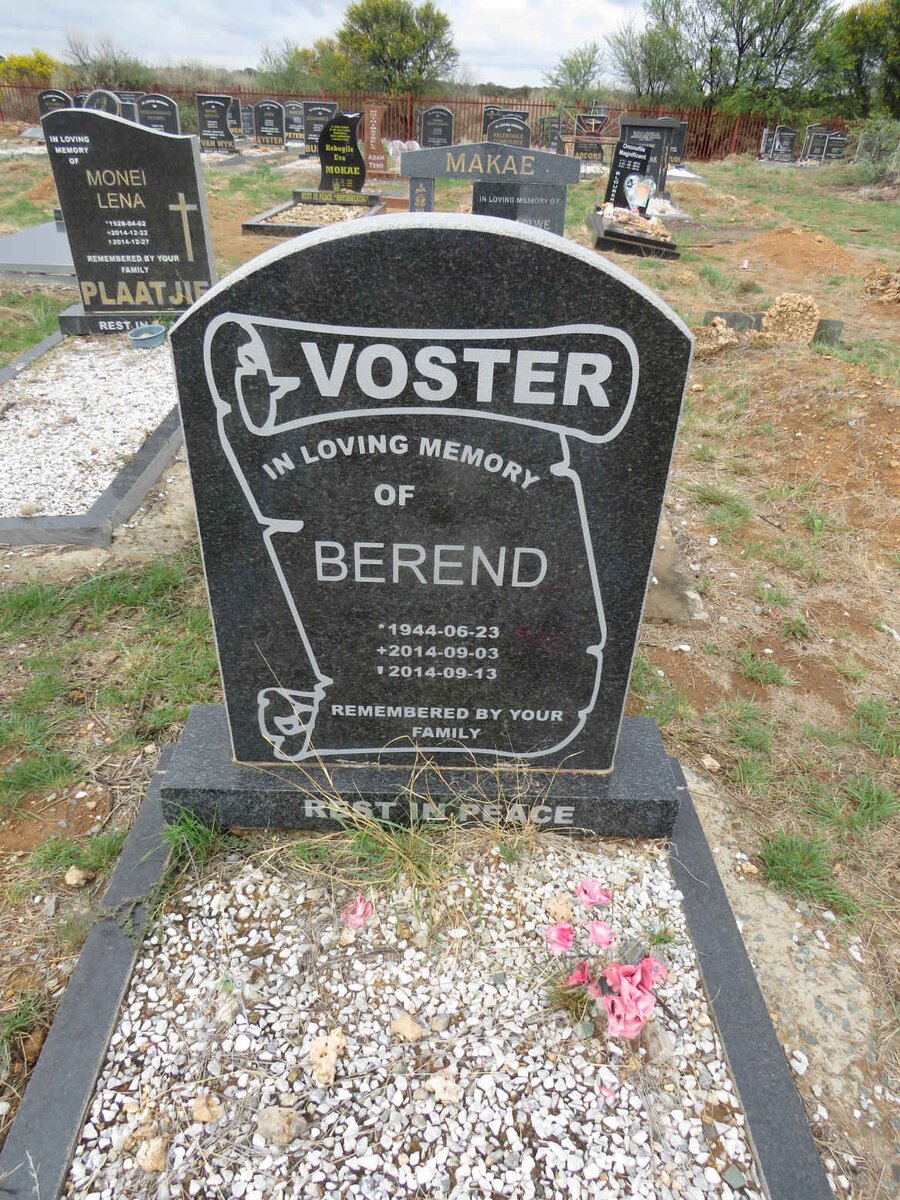 VOSTER Berend 1944-2014