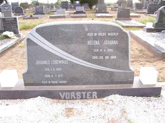 VORSTER Johannes Lodewikus 1893-1971 &amp; Helena Johanna 1896-1984