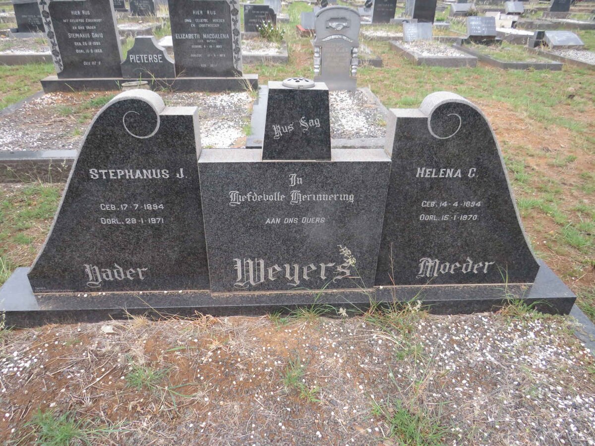 WEYERS Stephanus J. 1894-1971 & Helena C. 1894-1970