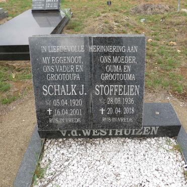 WESTHUIZEN Schalk J., v.d. 1920-2001 & Stoffelien 1936-2018