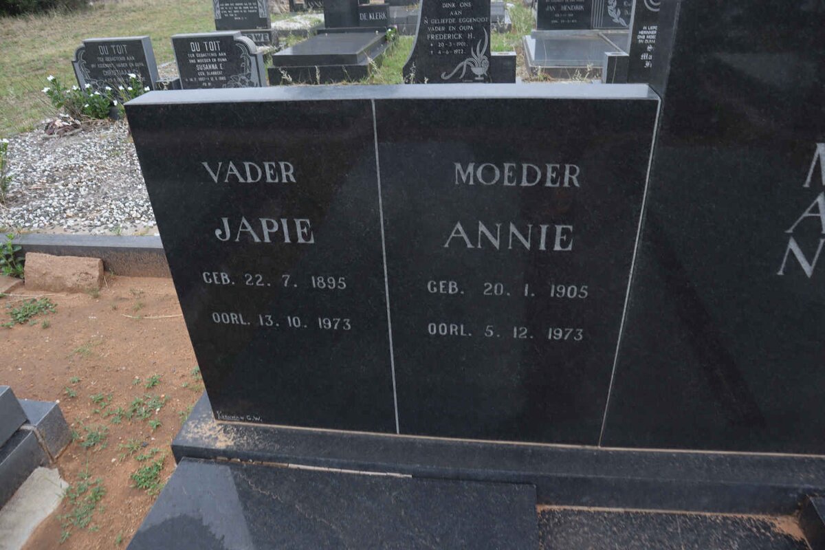 WEIDEMAN Japie 1895-1973 & Annie 1905-1973 _2