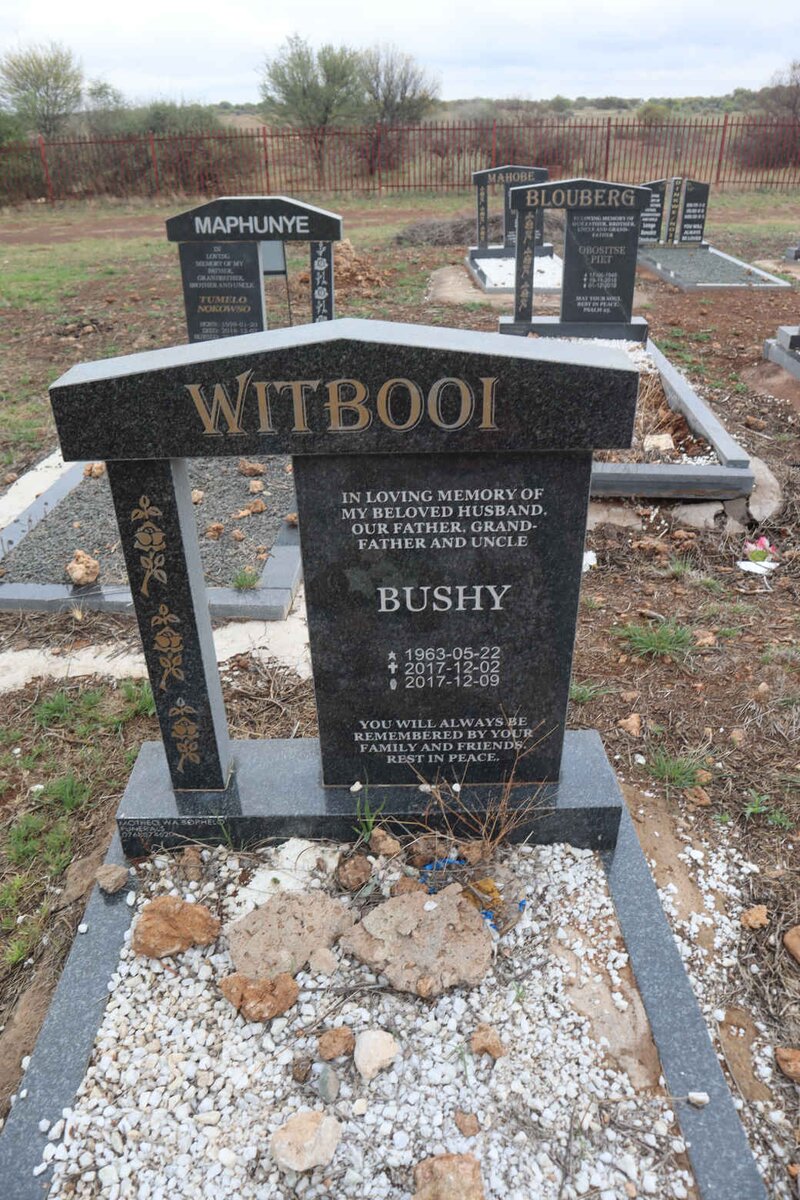 WITBOOI Bushy 1963-2017