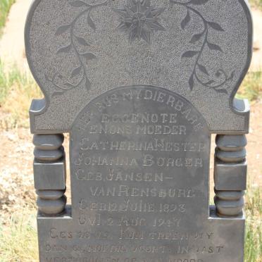 BURGER Catherina Hester Johanna nee JANSEN VAN RENSBURG 1893-1947