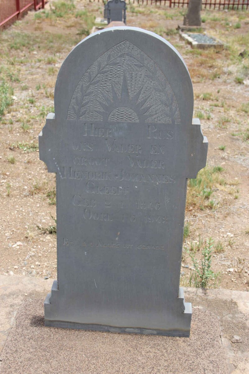 GREEFF Hendrik Johannes 1846-1943