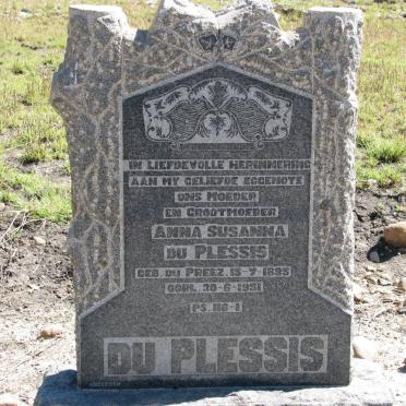 PLESSIS Anna Susanna, du nee DU PREEZ 1895-1951