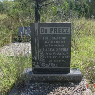 PREEZ Lacea Sophia, du nee DU PLESSIS 1892-1968