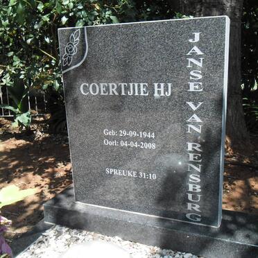 RENSBURG Coertjie H.J., Janse van 1944-2008