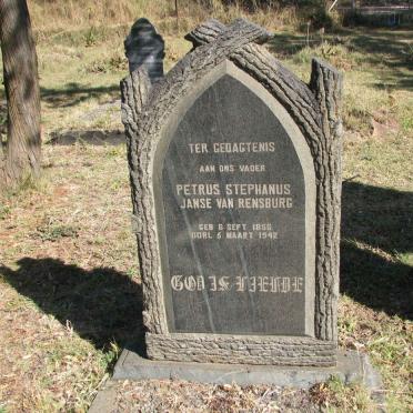 RENSBURG Petrus Stephanus, Janse van 1856-1942