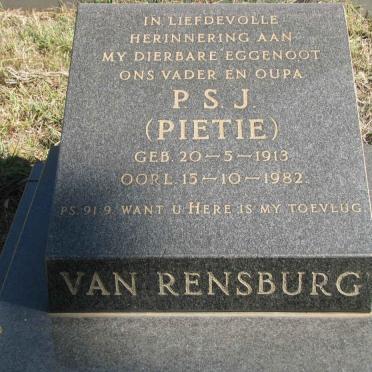 RENSBURG P.S.J., van  1913-1982