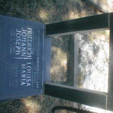 PUTZ Friedrich Johann Joseph 1897-1980 &amp; Louisa Maria VAN WYK 1902-1984