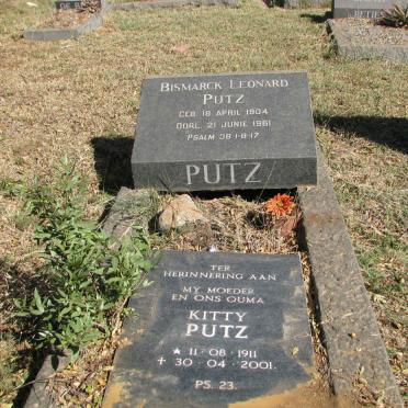 PUTZ Bismarck Leonard 1904-1961 &amp; Kitty 1911-2001