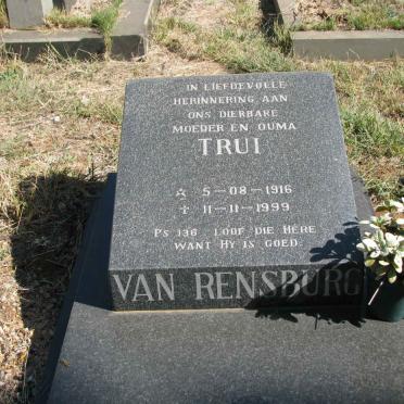 RENSBURG Trui, van 1916-1999