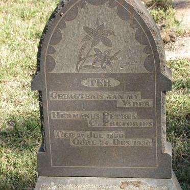 PRETORIUS Hermanus Petrus C. 1860-1936