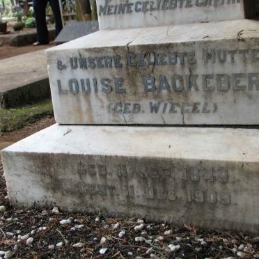 BACKEBERG Louise nee WIEGEL 1849-1909