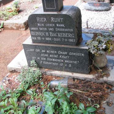 BACKEBERG Heinrich 1886-1967