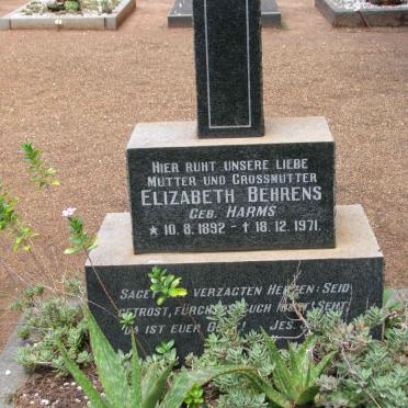 BEHRENS Elizabeth nee HARMS 1892-1971