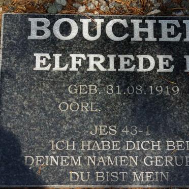BOUCHER Elfriede H. 1919-