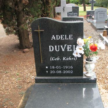 DUVEL Adele nee KOHRS 1916-2002