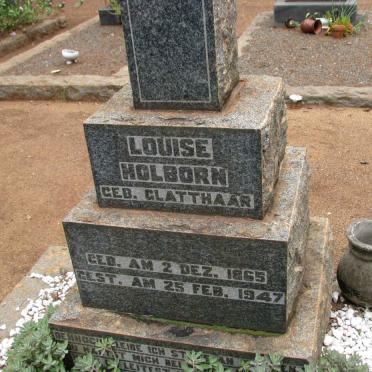 HOLBORN Louise nee GLATTHAAR 1865-1947