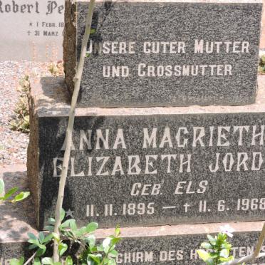 JORDT Anna Magrietha Elizabeth nee ELS 1895-1968