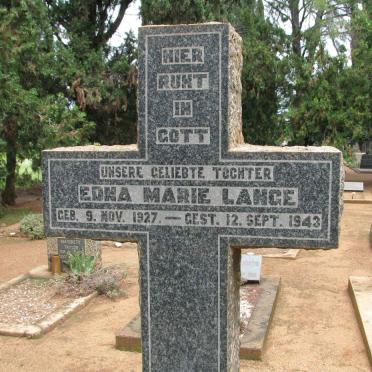 LANGE Edna Marie 1927-1943