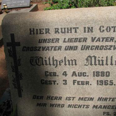 MULLER Wilhelm 1880-1965