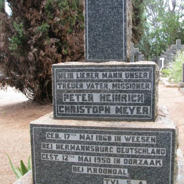 MEYER Peter Heinrich Christoph 1868-1950