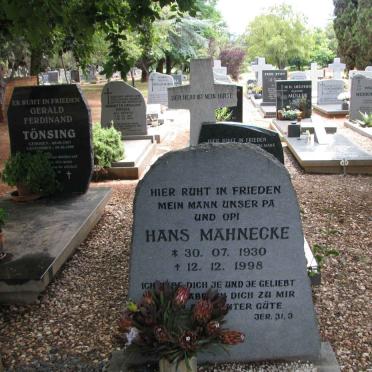 MAHNECKE Hans 1930-1998