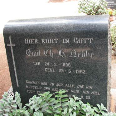 NEBBE Emil Ch. H. 1906-1962