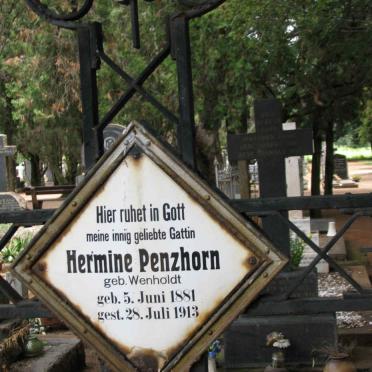 PENZHORN Hermine nee WENHOLDT 1881-1913