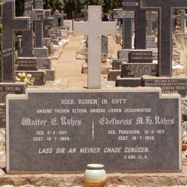 RÖHRS Walter E. 1907-1959 &amp; Edelweiss M.L. PENZHORN 1917-1959