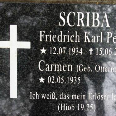 SCRIBA Friedrich Karl Peter 1934-2017 &amp; Carmen OTTERMANN 1935-