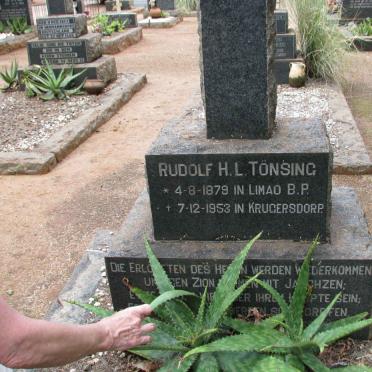 TONSING Rudolf H.L. 1879-1953