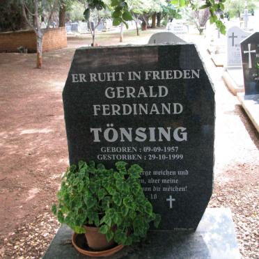 TONSING Gerald Ferdinand 1957-1999