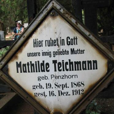 TEICHMANN Mathilde nee PENZHORN 1868-1912