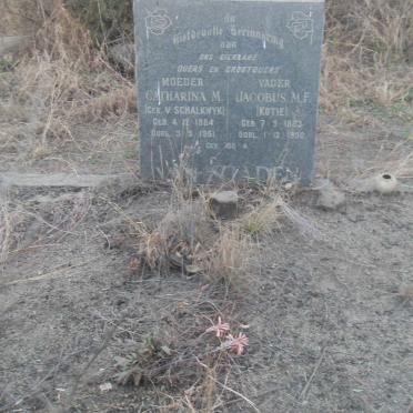 STADEN Jacobus M.F., van 1883-1930 &amp; Catharina M. V. SCHALKWYK 1884-1951