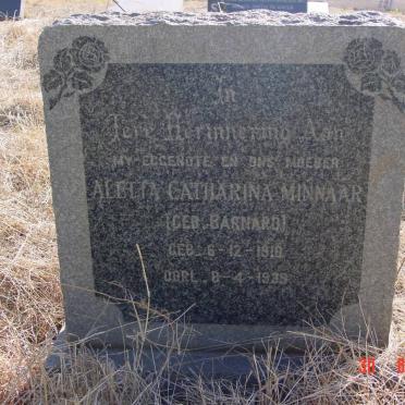 MINNAAR Aletta Catharina nee BARNARD 1918-1939