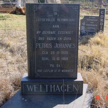 WELTHAGEN Petrus Johannes 1908-1968
