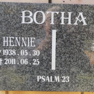 BOTHA Hennie 1938-2011